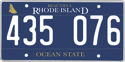 RI license plate 435076
