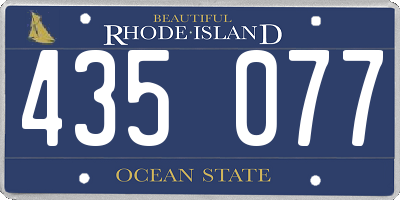 RI license plate 435077