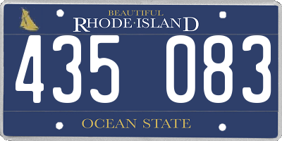 RI license plate 435083