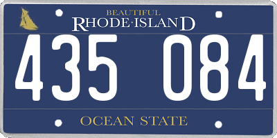 RI license plate 435084