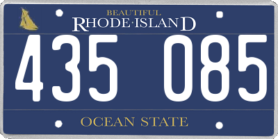 RI license plate 435085