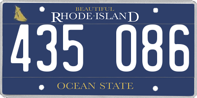 RI license plate 435086