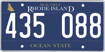 RI license plate 435088
