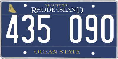 RI license plate 435090