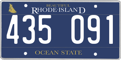 RI license plate 435091
