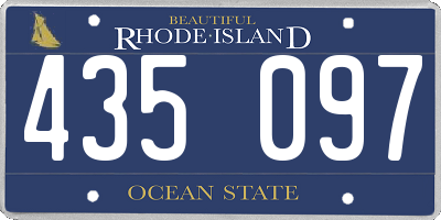 RI license plate 435097