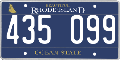 RI license plate 435099