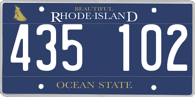 RI license plate 435102
