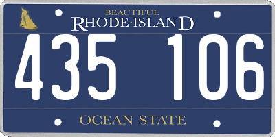 RI license plate 435106
