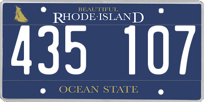 RI license plate 435107