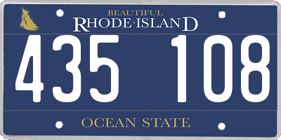RI license plate 435108