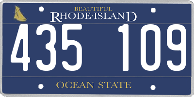 RI license plate 435109