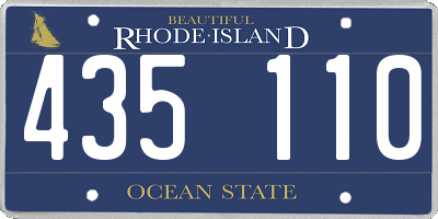 RI license plate 435110