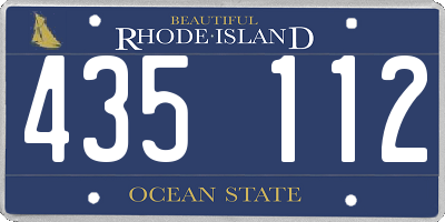 RI license plate 435112