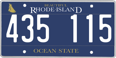 RI license plate 435115
