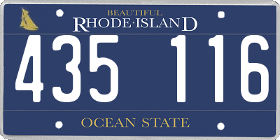 RI license plate 435116