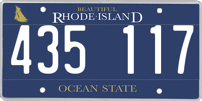 RI license plate 435117