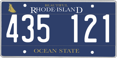 RI license plate 435121