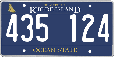 RI license plate 435124