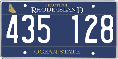 RI license plate 435128