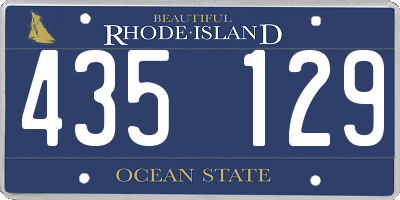 RI license plate 435129