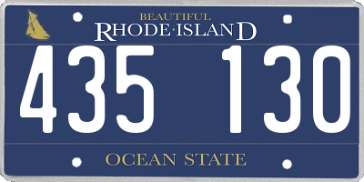 RI license plate 435130