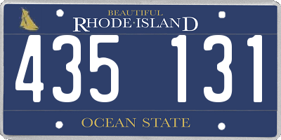 RI license plate 435131