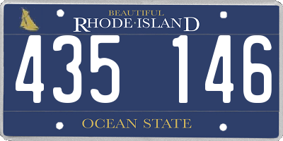 RI license plate 435146
