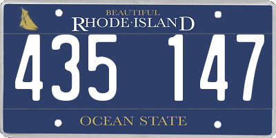 RI license plate 435147