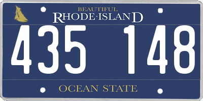 RI license plate 435148