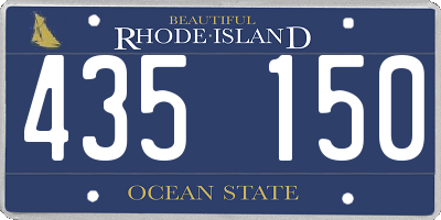 RI license plate 435150