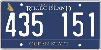 RI license plate 435151