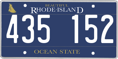 RI license plate 435152