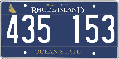 RI license plate 435153