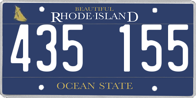 RI license plate 435155
