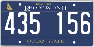 RI license plate 435156