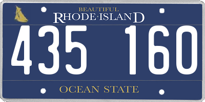 RI license plate 435160