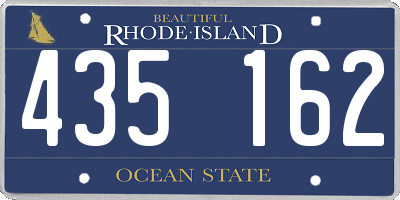 RI license plate 435162