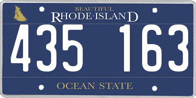 RI license plate 435163