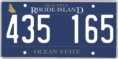 RI license plate 435165