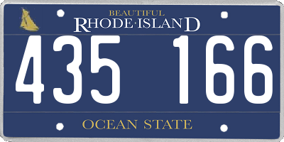RI license plate 435166
