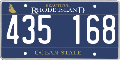 RI license plate 435168