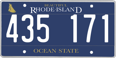 RI license plate 435171