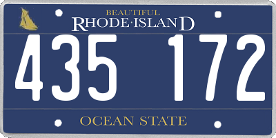 RI license plate 435172