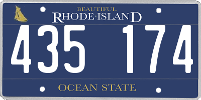 RI license plate 435174