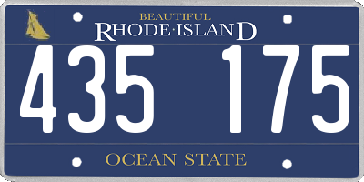 RI license plate 435175