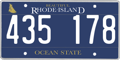 RI license plate 435178