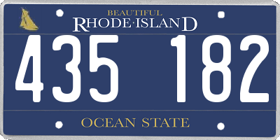 RI license plate 435182