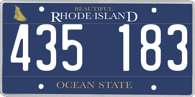 RI license plate 435183