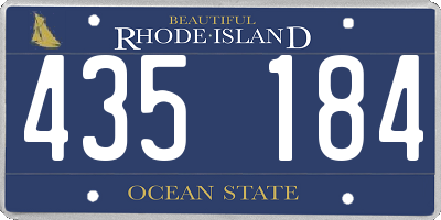 RI license plate 435184